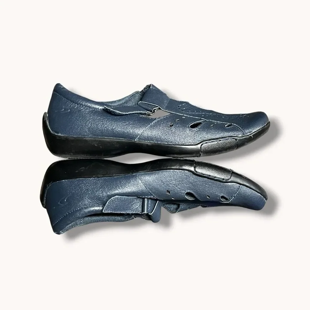 Dr. Scholl’s Double Air-Pillo Comfort Loafer Shoes Navy Blue 6.5